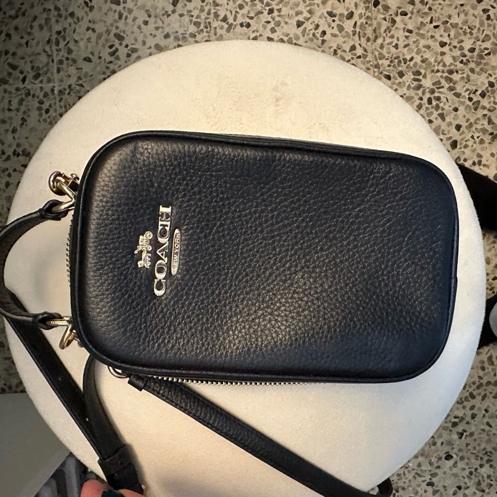 Coach black Leather Crossbody Bag